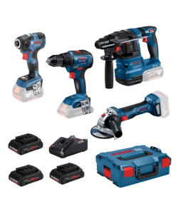 Kit Bosch GWS 18V-7 + GBH 18V-22 + Taladro GSR 18V-65 + GDR 18V-200C